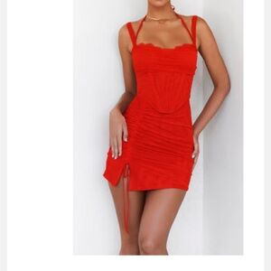 Chic Scarlet Mini Dress